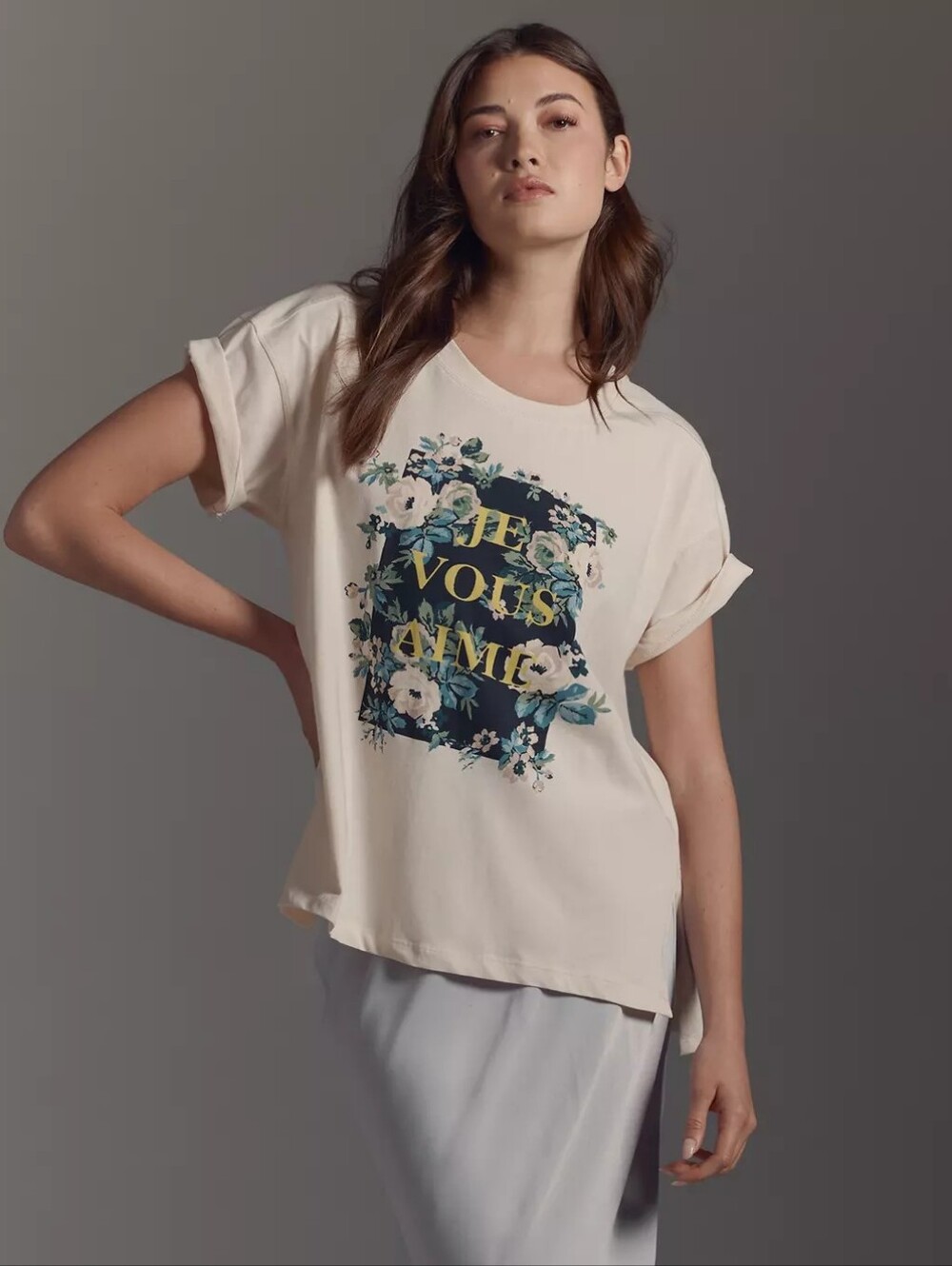 Anthropologie Floral French Oversized Shirt